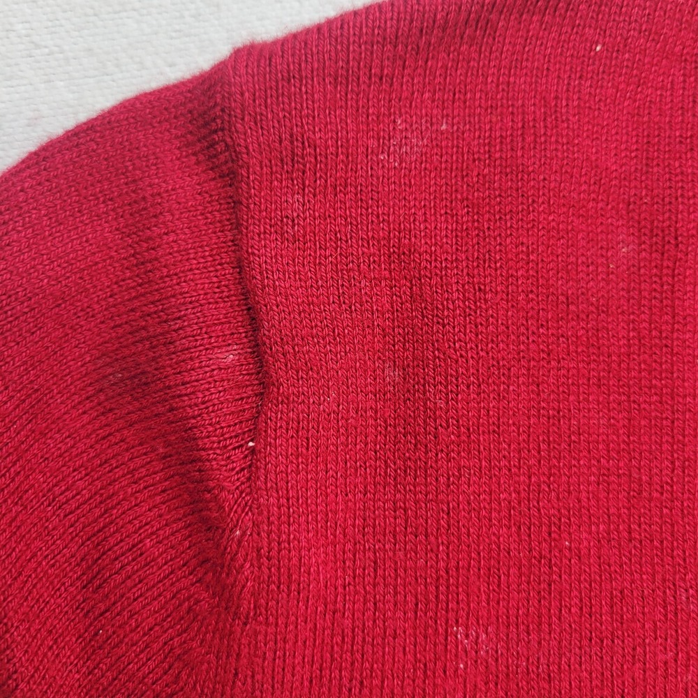 Banana Republic Sweater Womens Large Red Cashmere Silk Crewneck Preppy Holiday - Picture 2 of 11